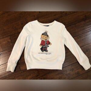 Polo Ralph Lauren Kid’s Teddy Bear Christmas Sweatshirt M B2G2 FREE